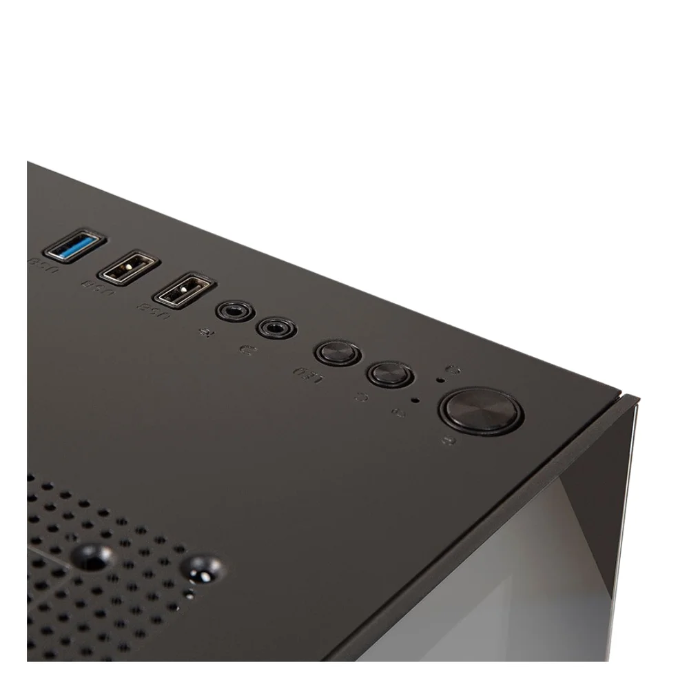 Imagem 2 de 5 do produto Gabinete Gamer Duex Aquário Dxss05b, Vidro Temperado, Sem Fans, Preto