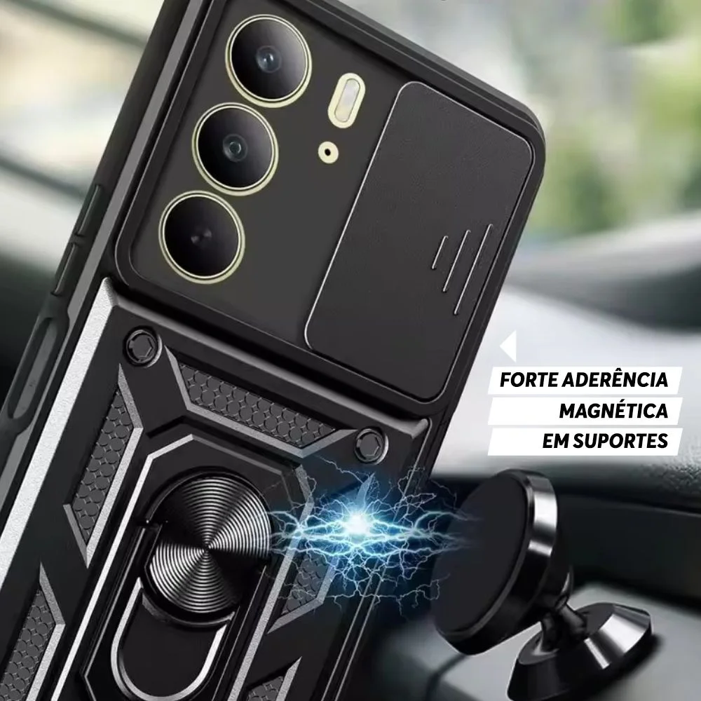 Imagem 4 de 5 do produto Capa Militar P/ Realme C75 - Capinha Case Protetora Anti Impacto Queda Armadura Resistente