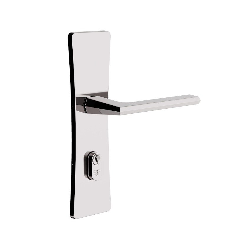 Fechadura Design Externa Espelho Bella 40mm Cromado 733e12755cr 3f