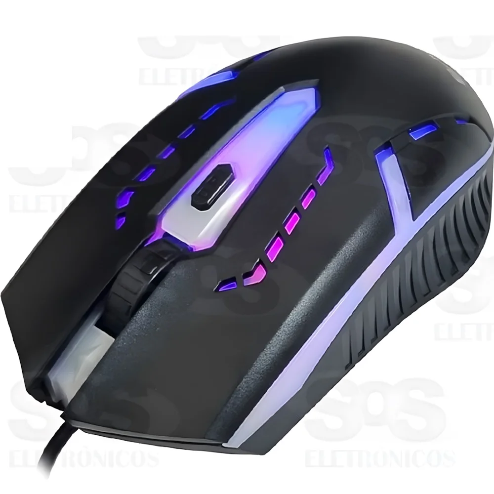 Mouse Gammer RGB LED Color Óptico 3600dpi Usb 3.0 Com Fio Mouse Gammer RGB LED Color Óptico 3600dpi Usb 3.0 Com Fio