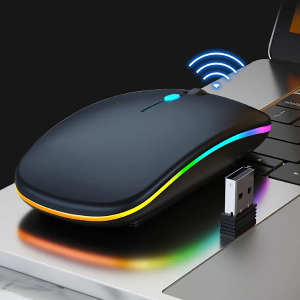 Imagem 4 de 5 do produto Mouse Sem Fio Usb Wireless 2,4ghz E Bluetooth Exbom 1600dpi Cores Sortidas