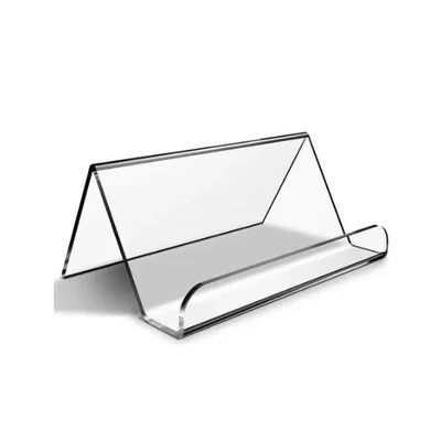 Porta Cartão De Visita De Mesa Escritório Em Acrílico Cristal