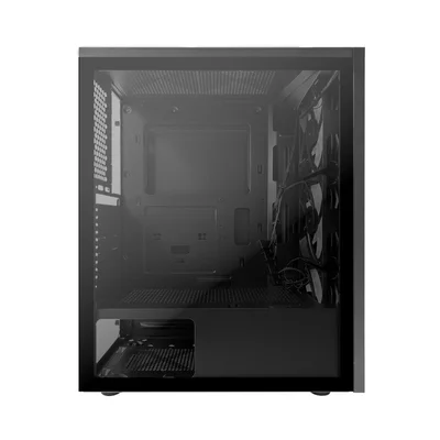 Gabinete Brx Ca-056 Zephyra Vidro Temperado C/3 Fans Preto