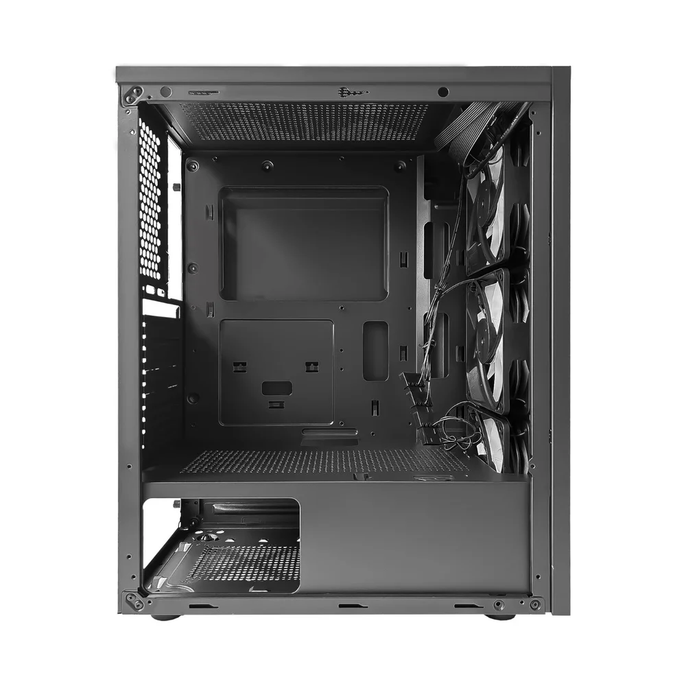 Imagem 5 de 5 do produto Gabinete Brx Ca-056 Zephyra Vidro Temperado C/3 Fans Preto