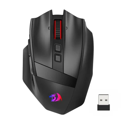 Mouse Gamer Sem Fio Redragon Rind Pro RGB M813RGB-pro Preto