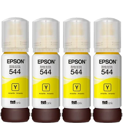 Kit 04 Tintas   L3250 L3210 T544 L3150 - Kit 04 Amarelo