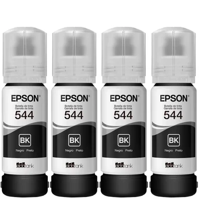 Kit 04 Tintas   T544 L3150 L3110 L3250 L3210 3150 3110 Preto