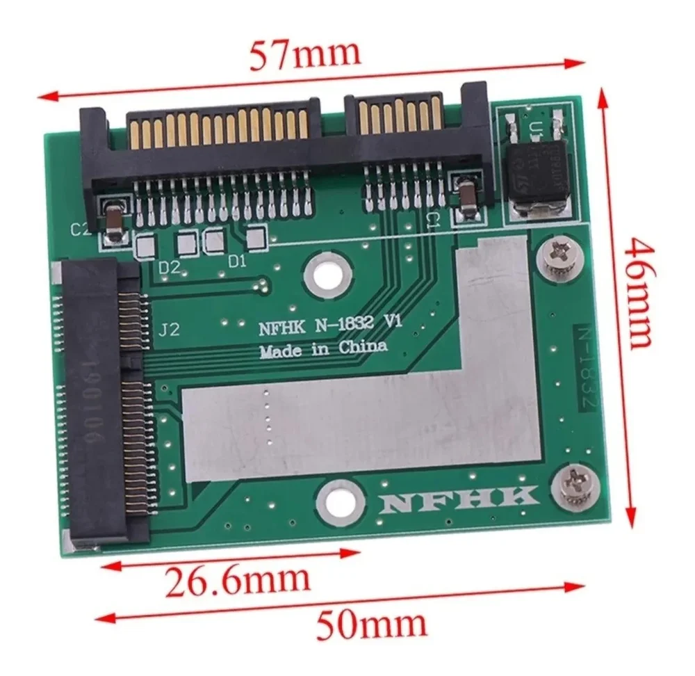 Adaptador Msata SSD Para Sata Hd SSD 2,5 Adaptador Msata SSD Para Sata Hd SSD 2,5