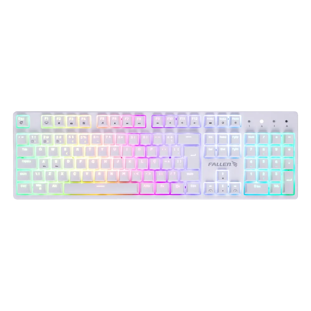Imagem 3 de 5 do produto Teclado Gamer Mecanico Fallen Pantera Switch Azul - Full - Branco