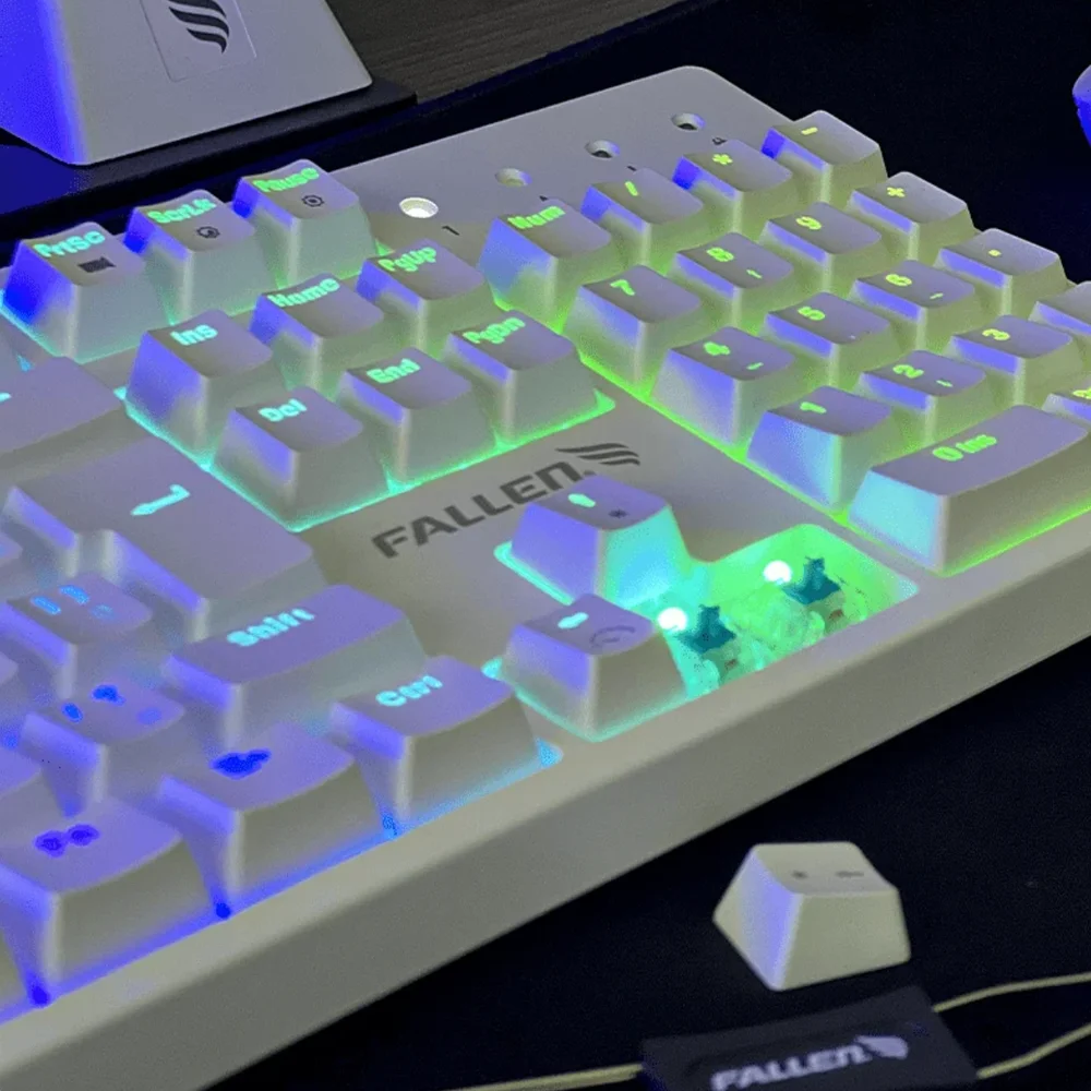 Imagem 4 de 5 do produto Teclado Gamer Mecanico Fallen Pantera Switch Azul - Full - Branco