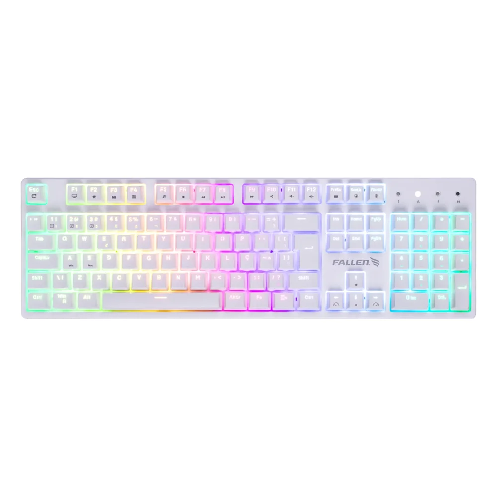 Imagem 5 de 5 do produto Teclado Gamer Mecanico Fallen Pantera Switch Azul - Full - Branco