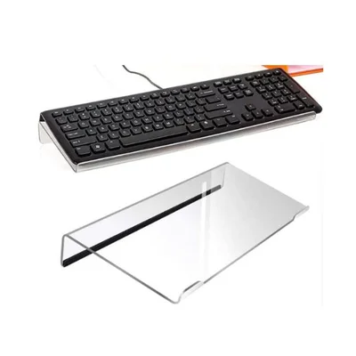 Suporte Acrílico Para Teclado De Computador Teclado De 78 Teclas Elevador Bandeja Antiderrapante Transparente Suporte De