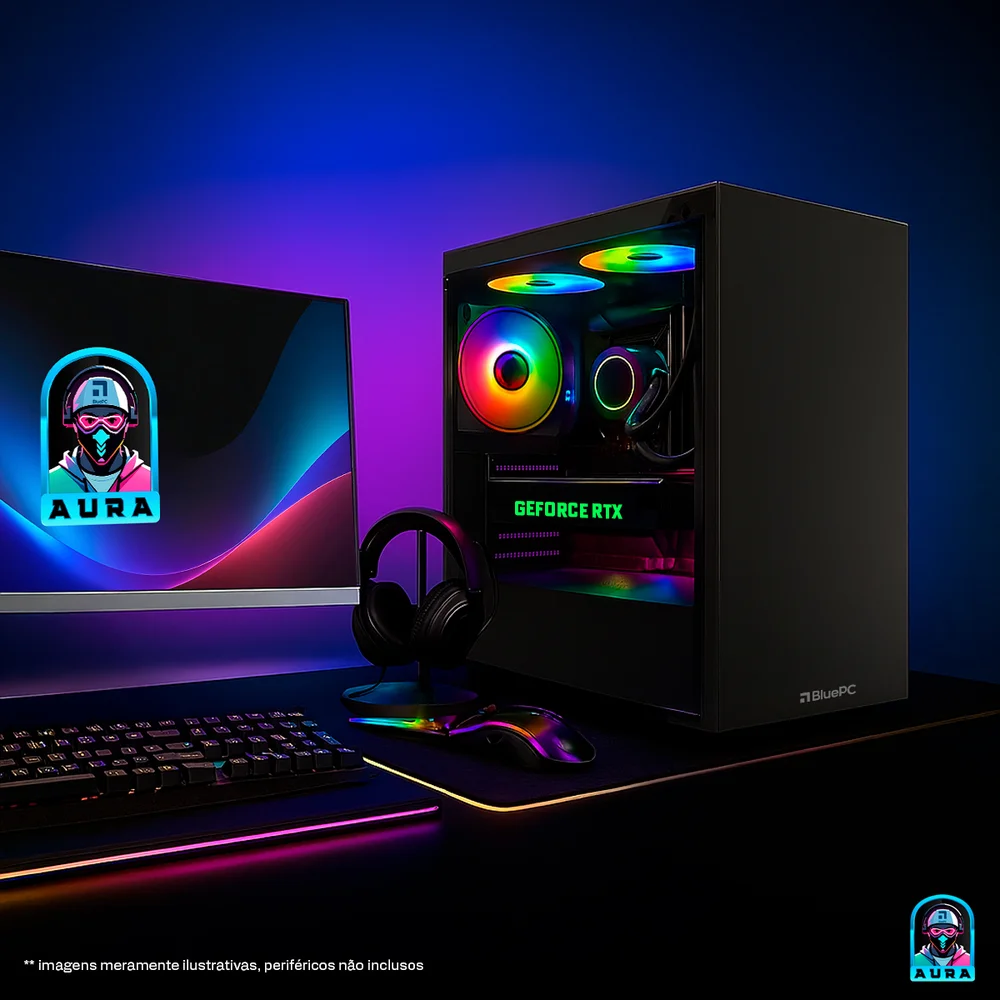PC Gamer Aura By Bluepc - Intel Core i5 14400f, B760, Geforce RTX 5070 12gb, 16gb Ddr5, SSD M.2 PCie 1TB, Fonte 750w 80 Plus - Pgbp-aur142 - view 3