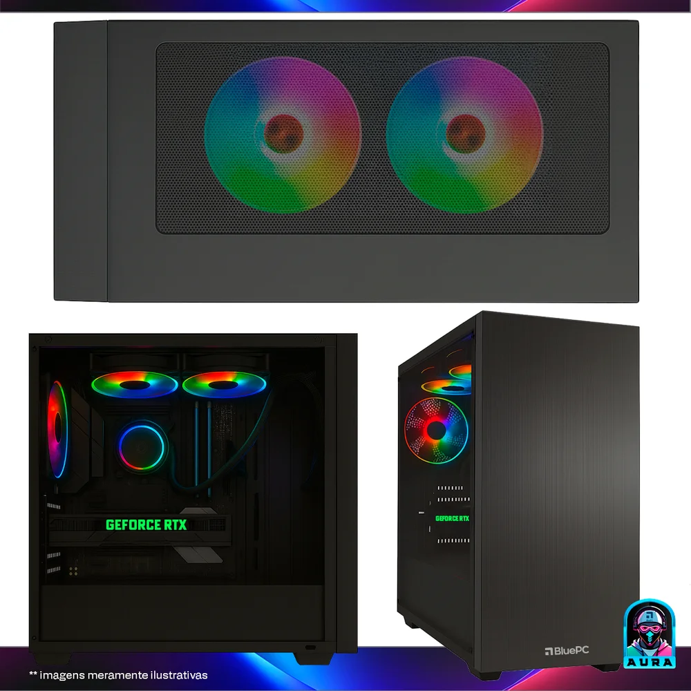 PC Gamer Aura By Bluepc - Intel Core i7 12700kf, B760, Geforce RTX 5070 12gb, 16gb Ddr5, SSD M.2 PCie 512gb, Fonte 750w 80 Plus - Pgbp-aur156 - view 5
