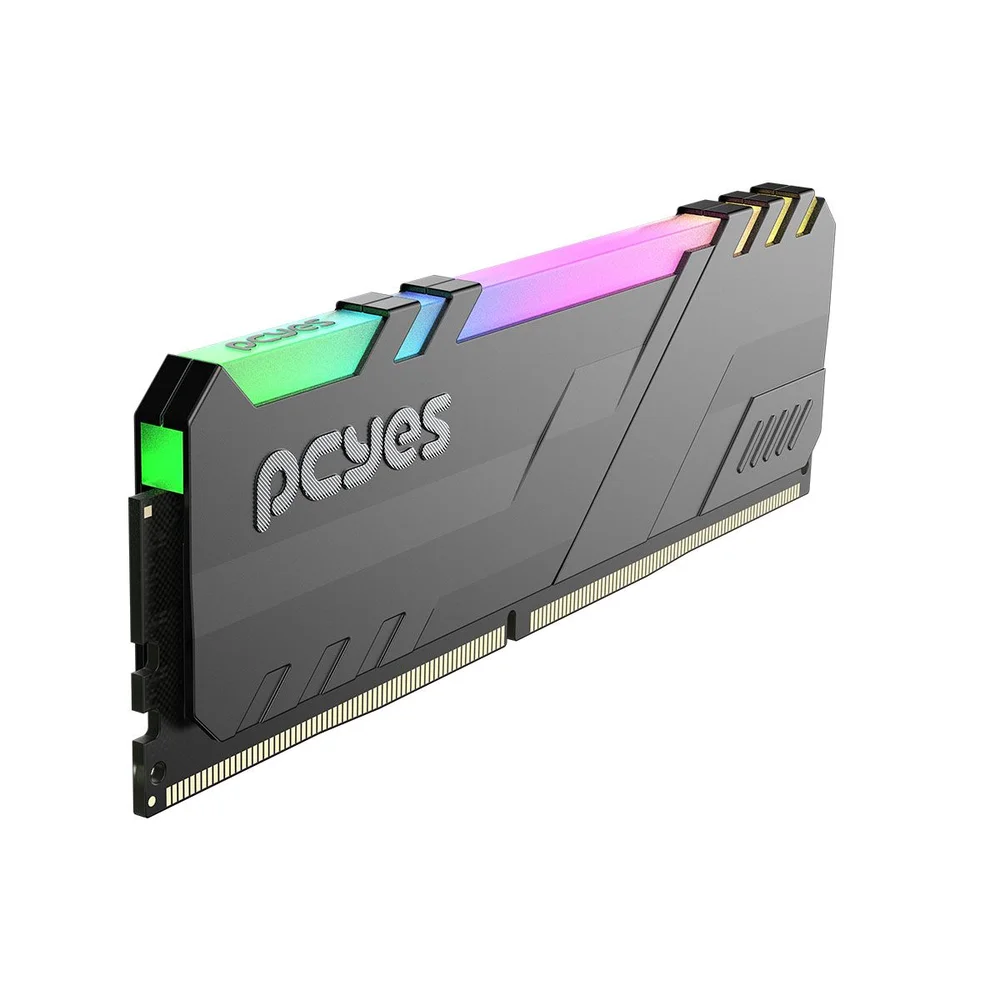 Memoria Gamer PCyes Udimm 16gb Ddr5 5600mhz Black Com RGB - Pm165600d5br