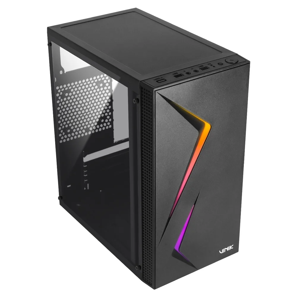 Imagem 4 de 5 do produto Gabinete Gamer Vinik Twin Edge Preto Lateral Acrilico - Ggteacbk