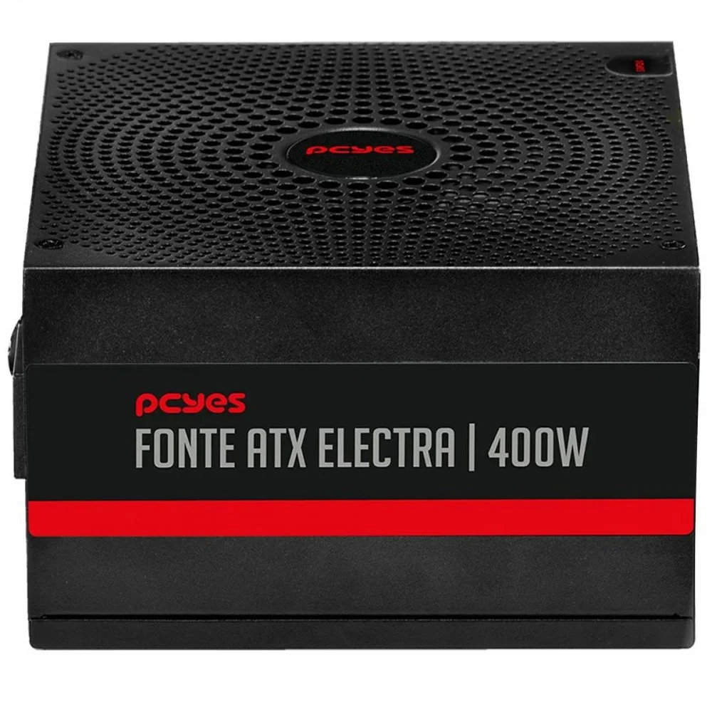 Imagem 3 de 5 do produto Fonte PCyes Electra, 400w, Pfc Ativo, Preto, Elec400w