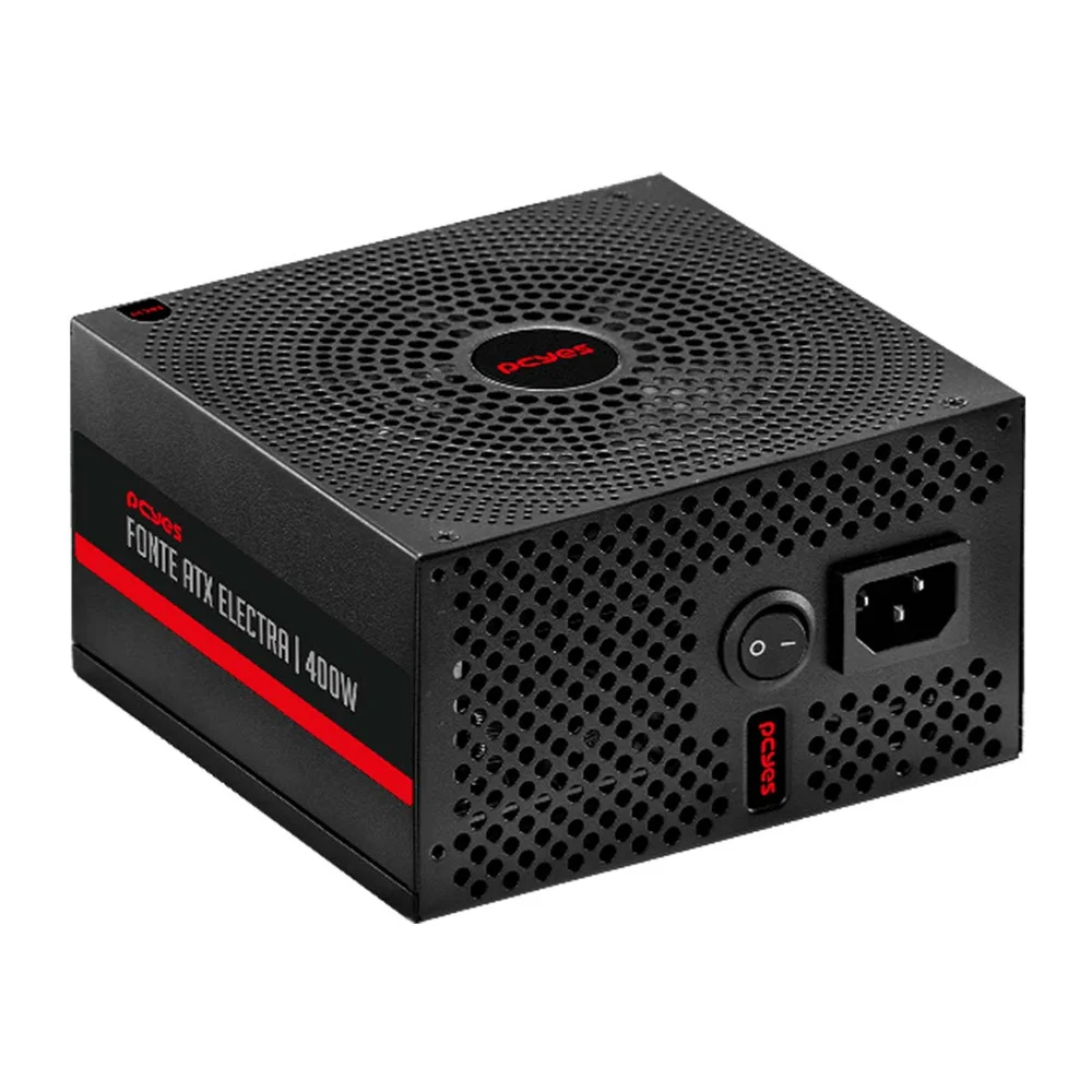Imagem 4 de 5 do produto Fonte PCyes Electra, 400w, Pfc Ativo, Preto, Elec400w