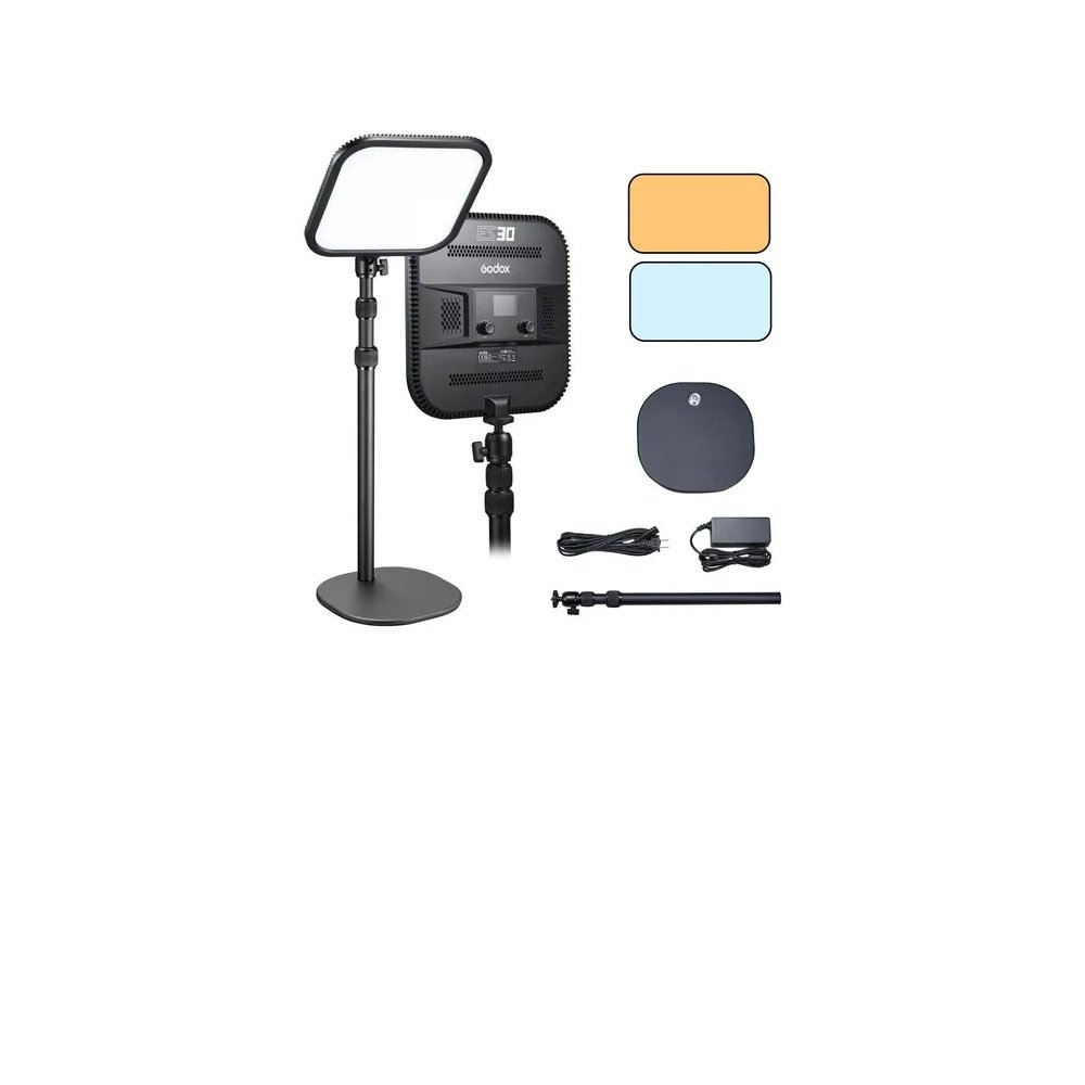 Iluminador Painel 2 LED Bicolor 35w Godox Es30 Kit 2  ELGA to LED