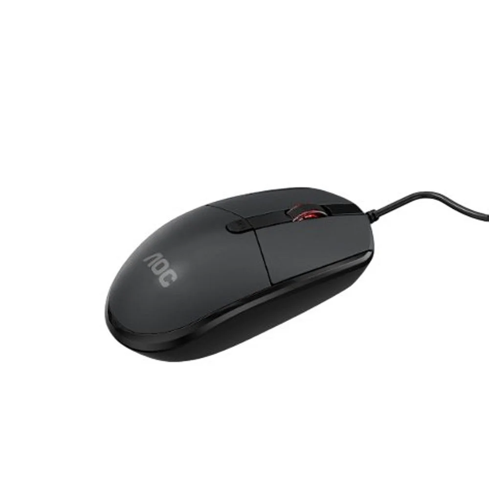 Imagem 3 de 5 do produto Mouse Com Fio AOC MS130, 1000 DPI, USB, Plug And Play, Preto