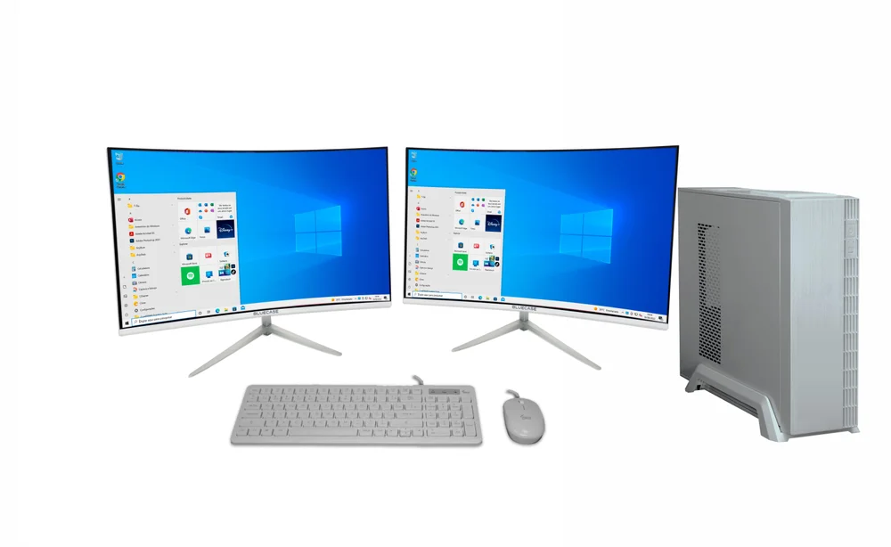 PC Estação De Trabalho Slim 2 Telas 23 i5 10ª 16gb SSD 512gb C/ Wifi