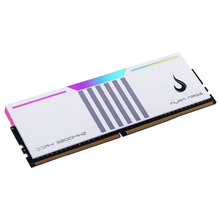 Imagem 2 de 4 do produto Memória RAM Gamer Rise Mode Aura, ARGB, 8GB, 3200MHz, DDR4, CL19, Branco - RM-D4AW-8G-3200ARGB