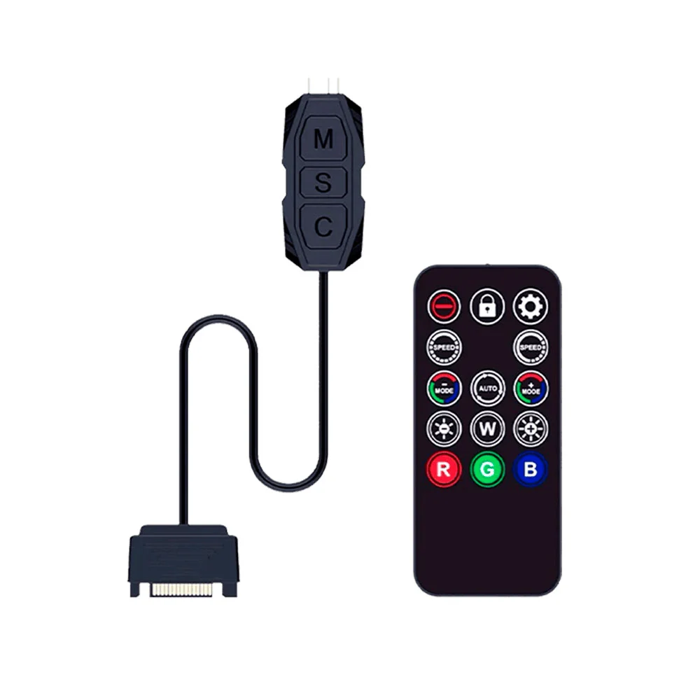 Kit 3 Cooler Fan Ventoinha Eurus ARGB 120mm Controladora Clanm 6