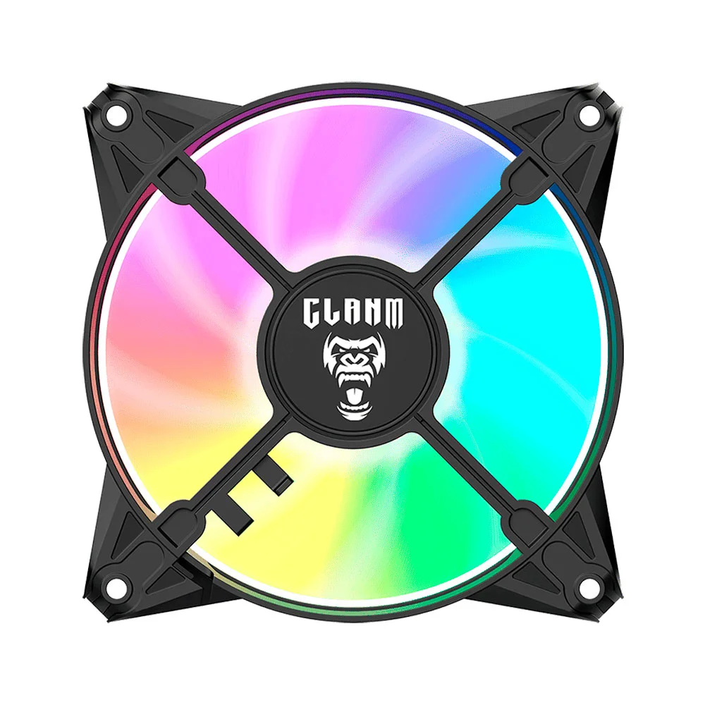 Kit 3 Cooler Fan Ventoinha Eurus ARGB 120mm Controladora Clanm 7