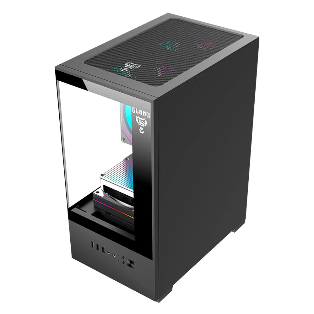 Imagem 3 de 4 do produto Gabinete Gamer Aquario Megalon 3 Fan Matx Mini-itx Clanm