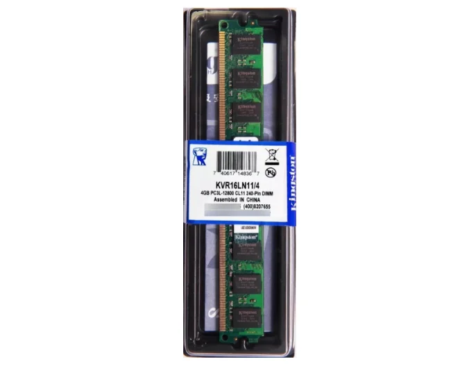Memória Kingston Ddr3, 4GB 1600 Mhz, Desktop 1.35v