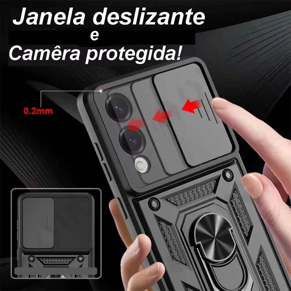 Imagem 2 de 5 do produto Capa Militar P/ Samsung Galaxy S25 Edge - Capinha Case Protetora Anti Impacto Queda Armadura Resistente