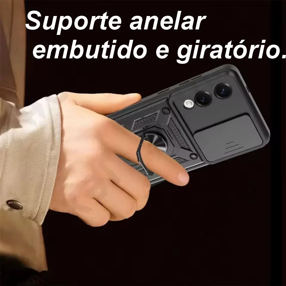 Imagem 3 de 5 do produto Capa Militar P/ Samsung Galaxy S25 Edge - Capinha Case Protetora Anti Impacto Queda Armadura Resistente