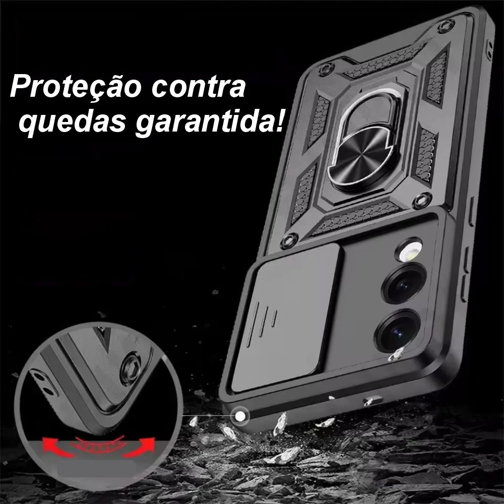 Imagem 4 de 5 do produto Capa Militar P/ Samsung Galaxy S25 Edge - Capinha Case Protetora Anti Impacto Queda Armadura Resistente
