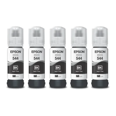 Kit 5 Refil Tinta Para Epson  L3110 L3150 L3250   Preto/Só Black