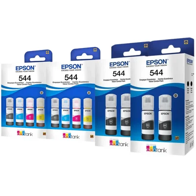 Kit 12 Refil Tinta Para Epson  L3110 L3150 L3250  Preto e Cores