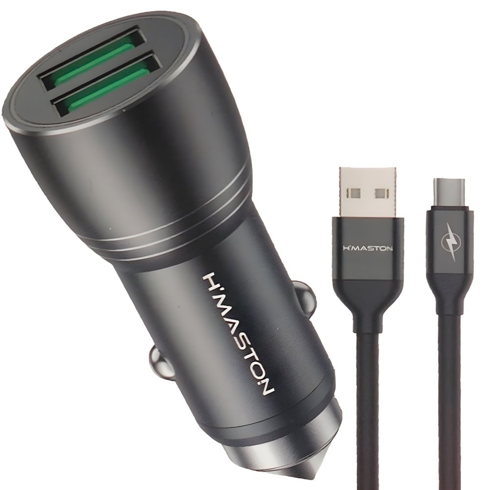 Carregador Rápido Veicular Poderoso 4.8a Máximo Usb Tipo C