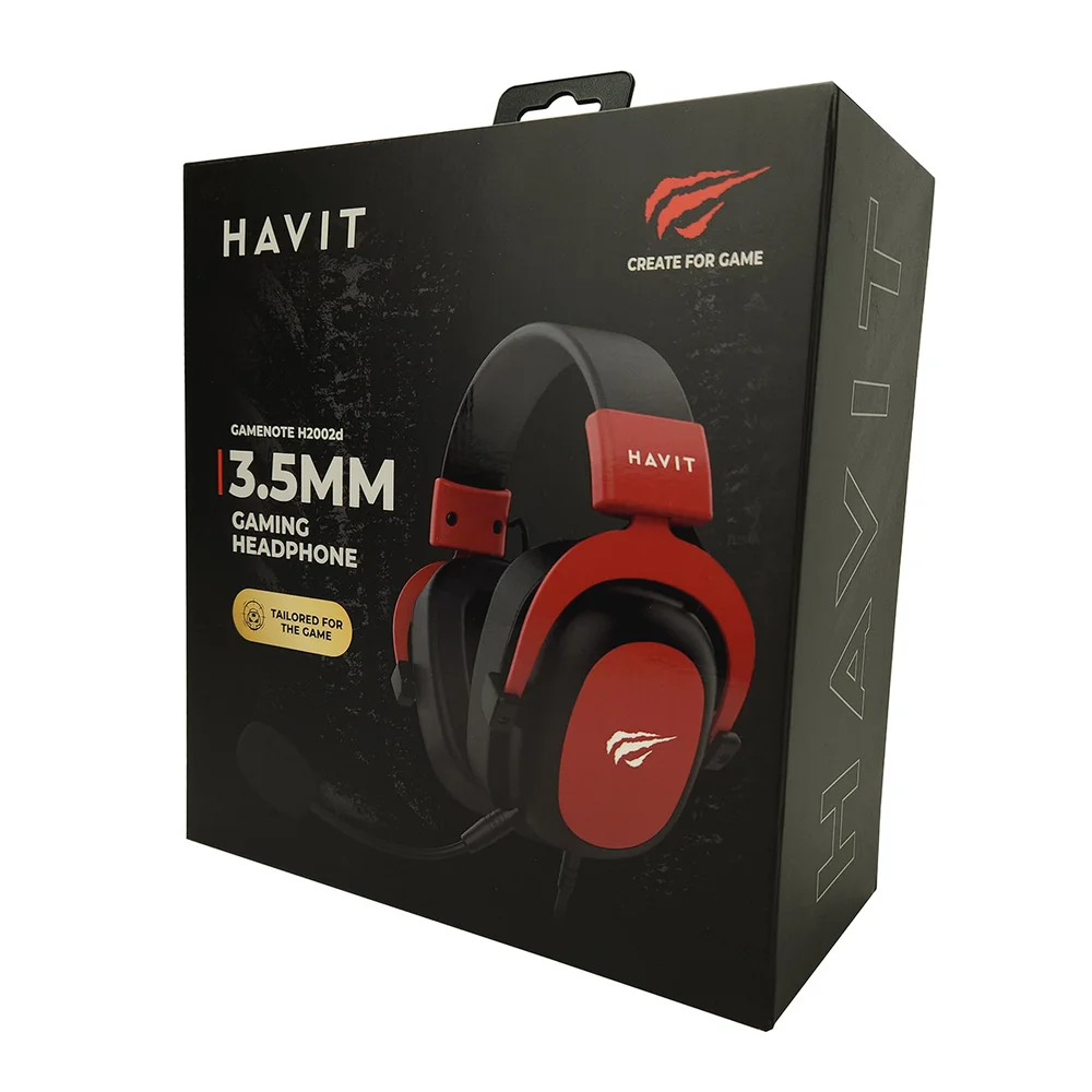 Imagem 2 de 5 do produto Headset Gamer Havit Gamenote H2002d Preto/vermelho