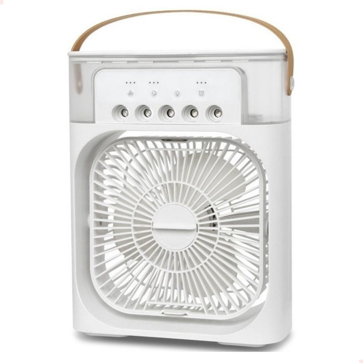 Ventilador Portátil Grande De Mesa Umidificador Climatizador Led Água E Gelo 3 Velocidades Led