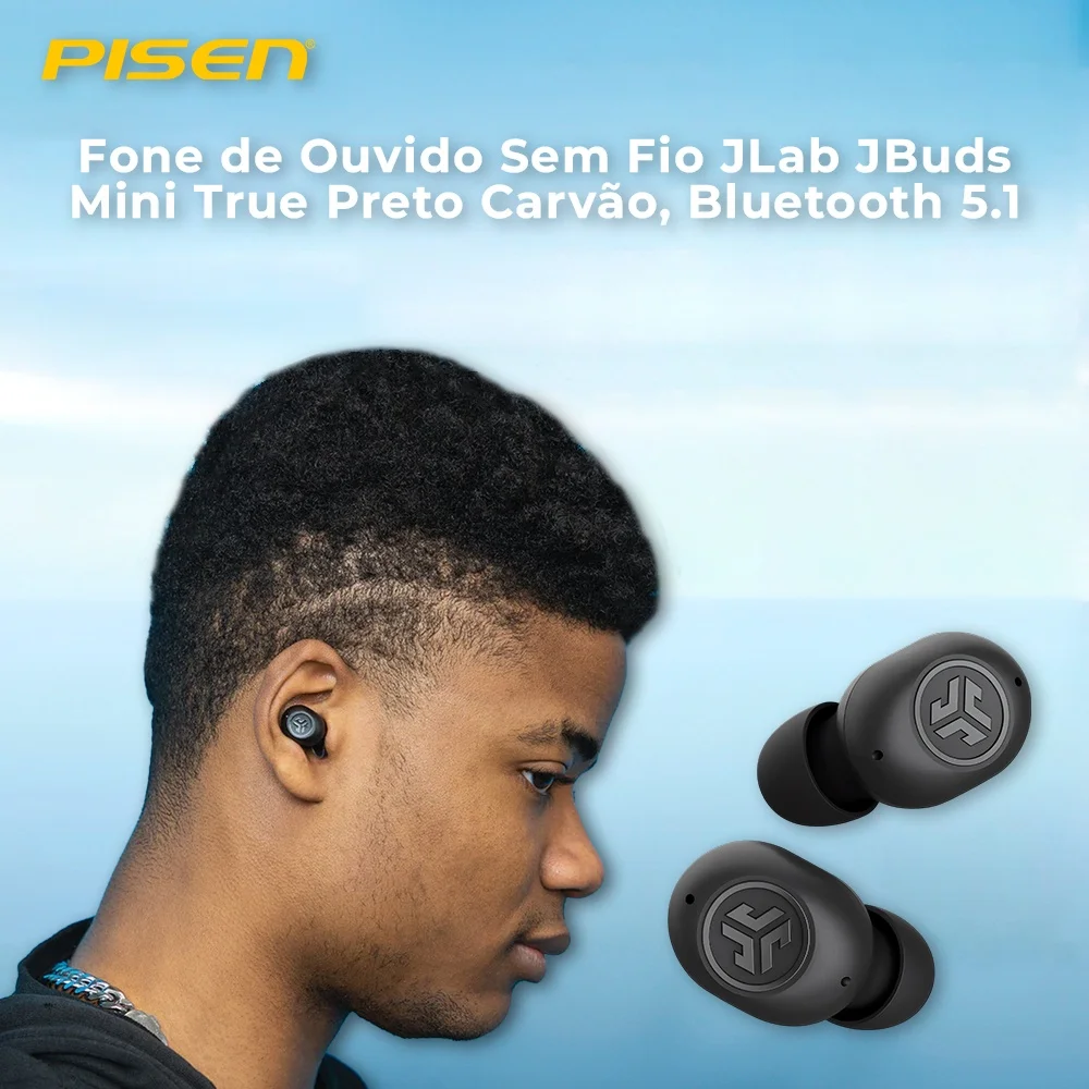 Imagem 2 de 5 do produto Fone De Ouvido Sem Fio Jlab Jbuds Mini True Preto Carvão