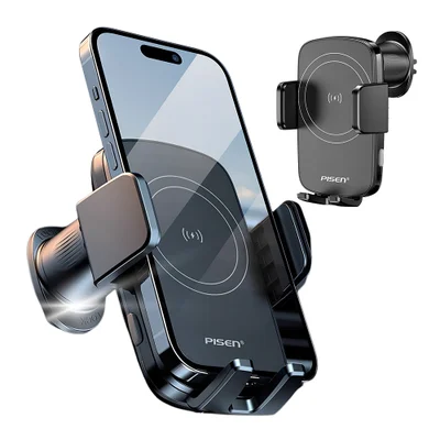 Carregador Veicular Wireless Pisen Tp-c69 15w P/veículo Preto