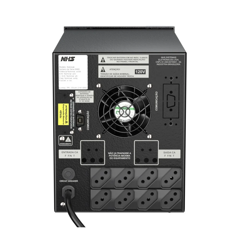 Nobreak Nhs Premium Pdv Senoidal Giii 1500va Ent Bivolt Sai 220v (ou Conf 120v) 4x7ah 12v 8 Tomadas - 91.b1.015301