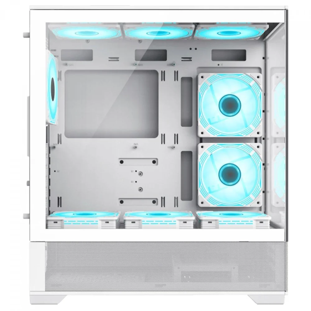 Imagem 4 de 5 do produto Gabinete Gamer Gamemax Vista White, Mid Tower, Atx, Vidro Temperado, Branco, Sem Fonte, Sem Fan