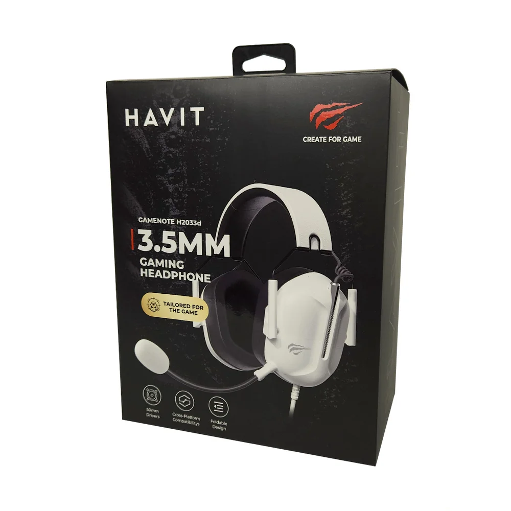 Imagem 2 de 5 do produto Headset Gamer Havit Gamenote H2033d Branco