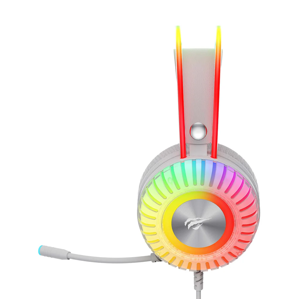 Imagem 4 de 5 do produto Headset Gamer Havit Gamenote H2046u Usb 7.1 RGB Branco