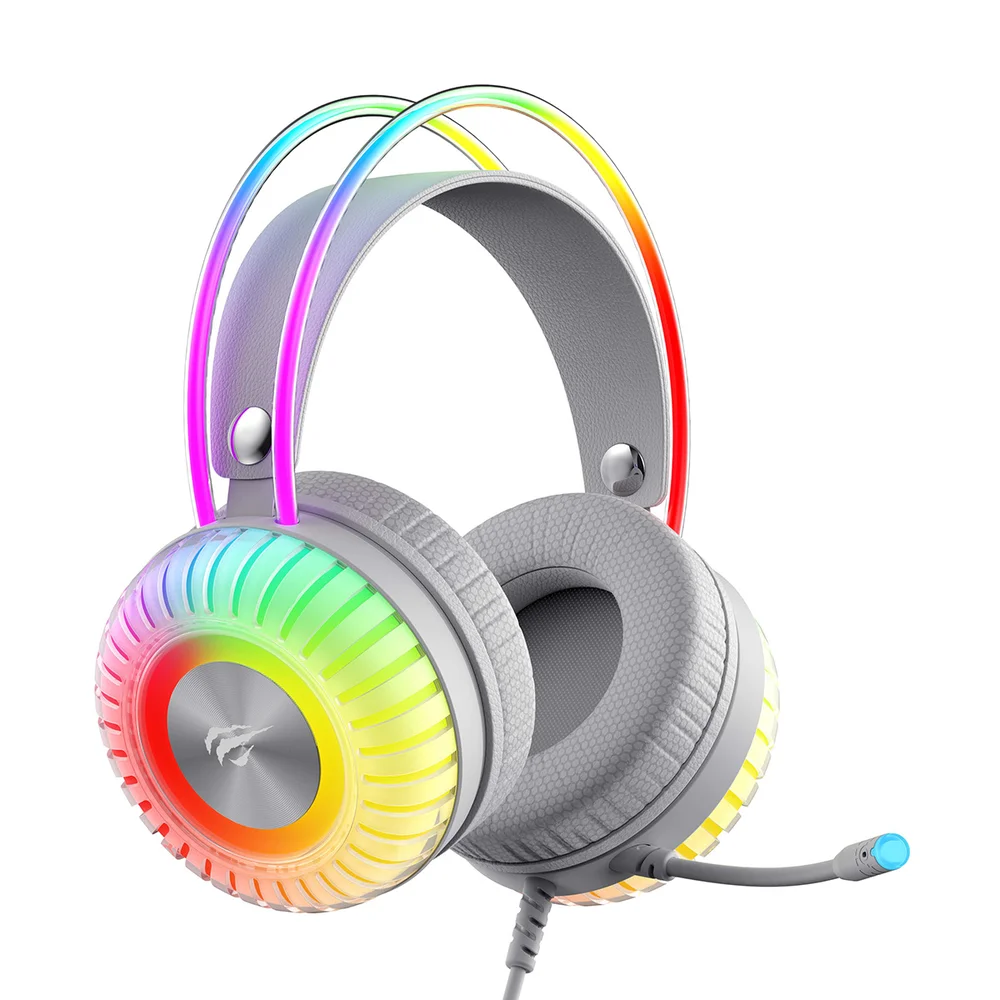 Imagem 5 de 5 do produto Headset Gamer Havit Gamenote H2046u Usb 7.1 RGB Branco