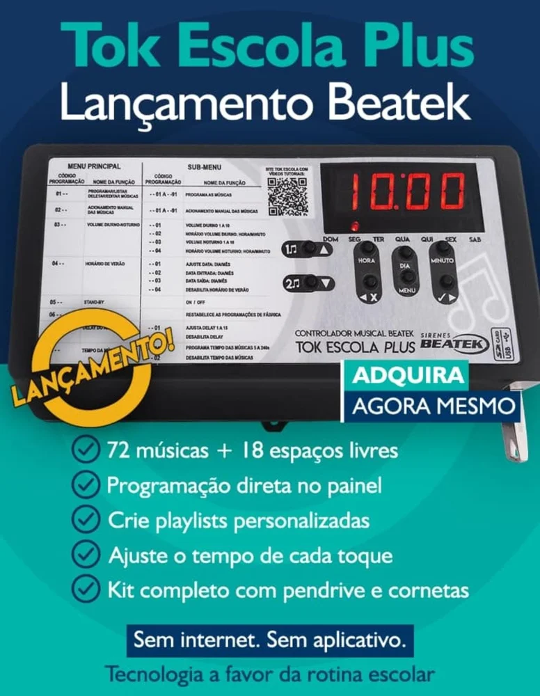 Sirene Sonora Tok Escola Ideal Para Crianças Autistas Não Amplificado, Pronto Para Ser Integrado Ao Sistema De Som Da Escola. Sirene Sonora Tok Escola Ideal Para Crianças Autistas Não Amplificado, Pronto Para Ser Integrado Ao Sistema De Som Da Escola.