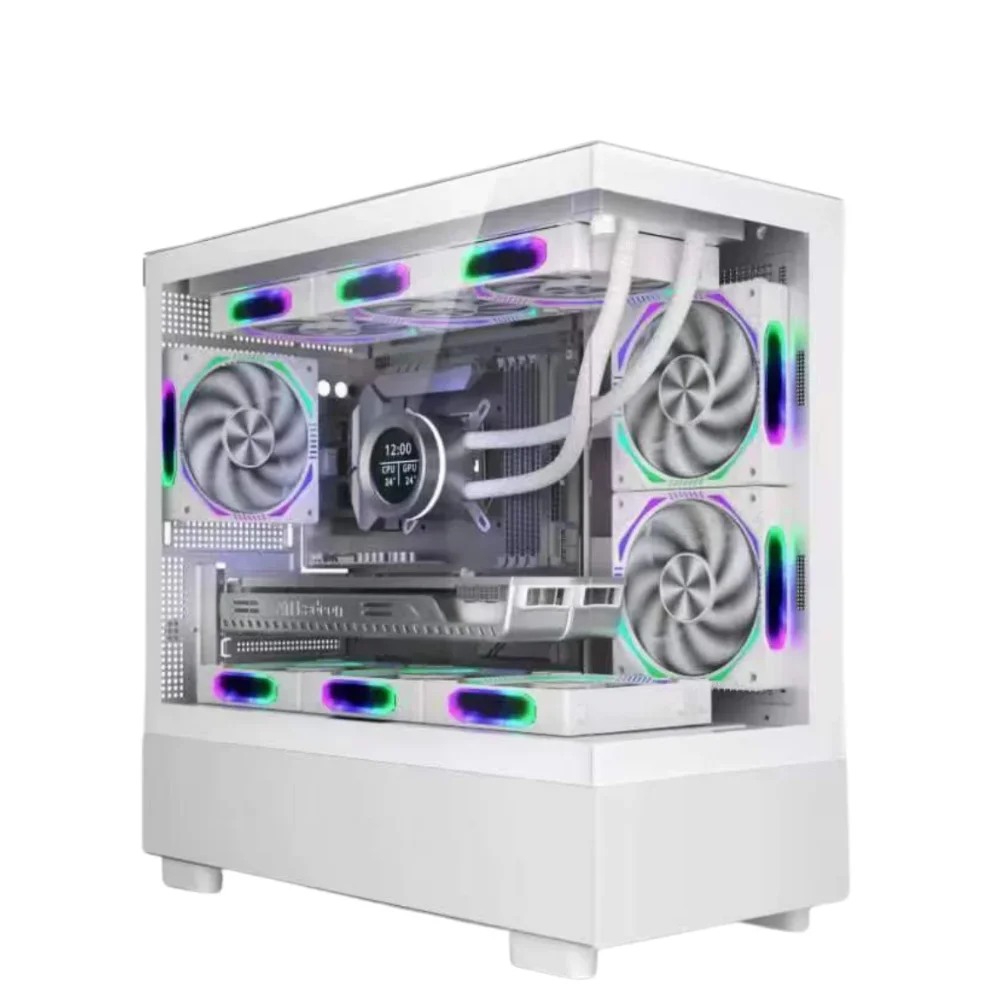Gabinete Brazil Bpc Matx Gamer Bpc-k215 Branco C/ 6 Coolers Sem Fonte