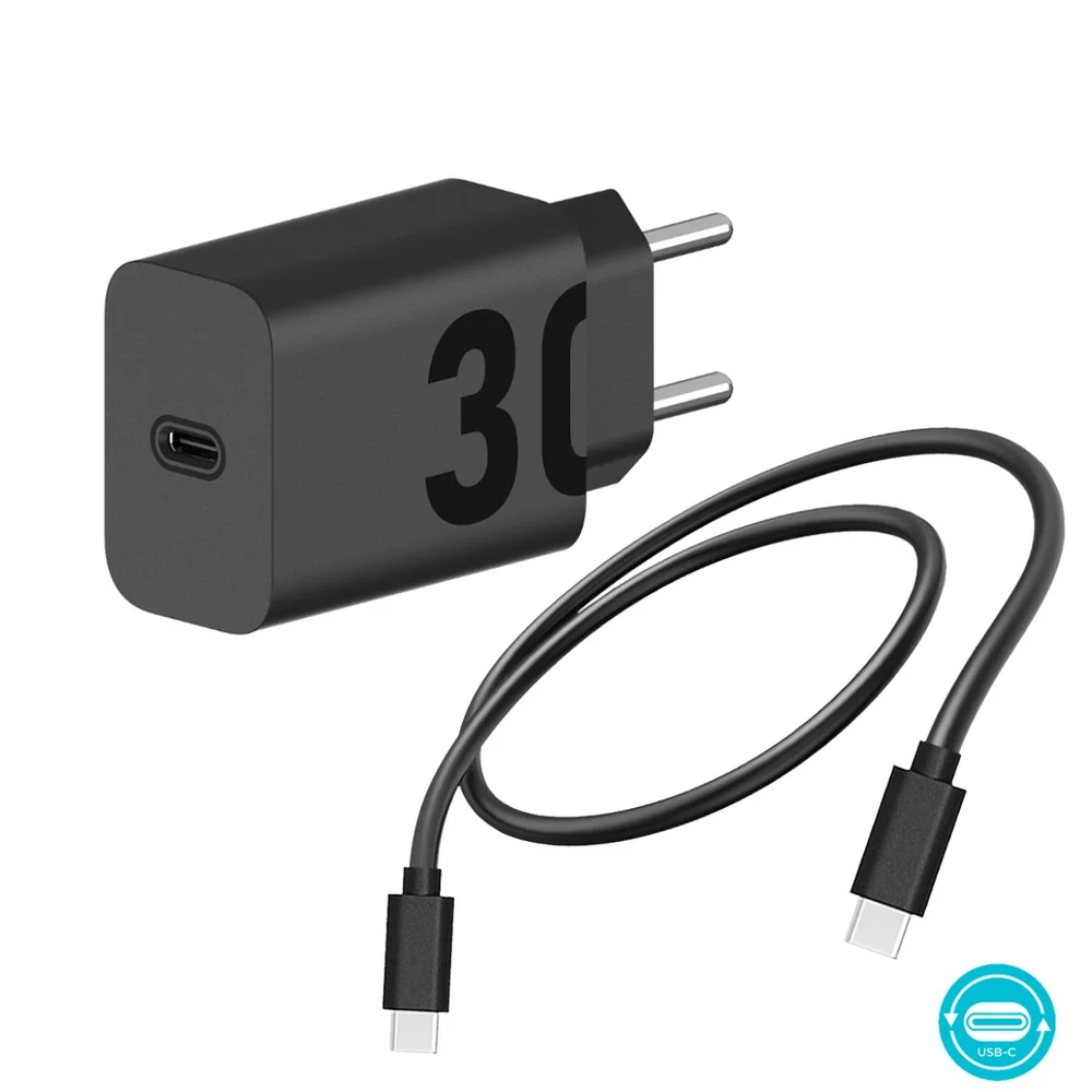Imagem 5 de 5 do produto Carregador Turbo 30w Compatível Com Motorola + Cabo Usb-c