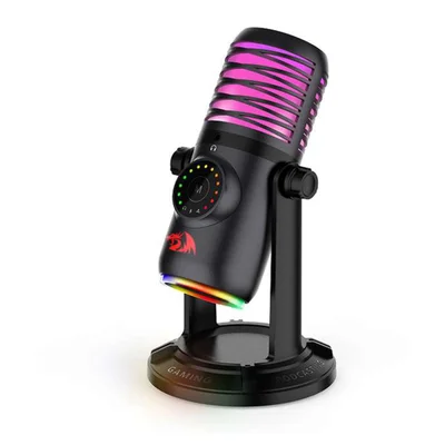 Microfone Stellaris RGB Redragon Preto - Gm306