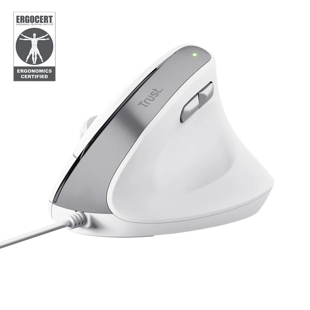 Imagem 3 de 5 do produto Mouse Trust Bayo Ii Ergonomico Branco